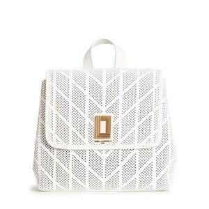 KARL LAGERFELD LAFAYETTE COLLECTION BACKPACK WHITE LAMB LEATHER  NWT